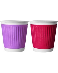 Набор бумажных стаканов Паксервис Тетра Микс 388833 / EH80-280