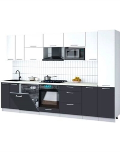 Кухонный гарнитур Интерлиния Мила Gloss 3.2-ПМ2