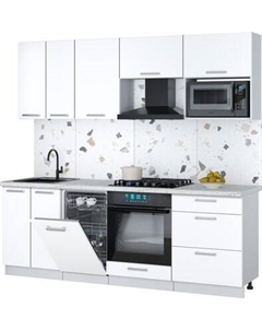 Кухонный гарнитур Интерлиния Мила Gloss 2.25-ПМ4