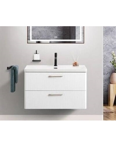 Тумба с умывальником BelBagno Lucido DUE-800-2C-SO-BL-P + BB-8076-3-80 Belbagno