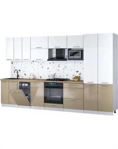 Кухонный гарнитур Интерлиния Мила Gloss 3.5-ПМ4