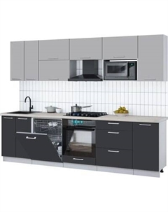 Кухонный гарнитур Интерлиния Мила Gloss 2.8-ПМ2