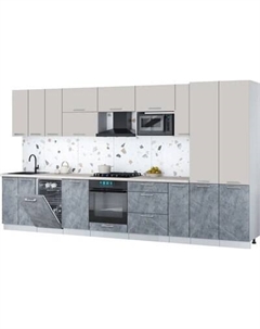 Кухонный гарнитур Интерлиния Мила Gloss 3.8-ПМ4