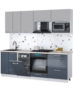 Кухонный гарнитур Интерлиния Мила Gloss 2.25-ПМ4