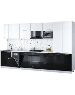 Кухонный гарнитур Интерлиния Мила Gloss 3.5-ПМ4