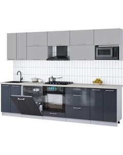 Кухонный гарнитур Интерлиния Мила Gloss 3.0-ПМ2
