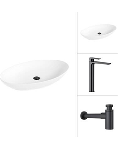 Умывальник со смесителем Lauter 21571 + Reef 21CK8678BS с сифоном 21635B