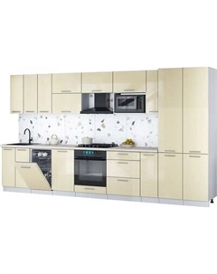 Кухонный гарнитур Интерлиния Мила Gloss 3.8-ПМ4