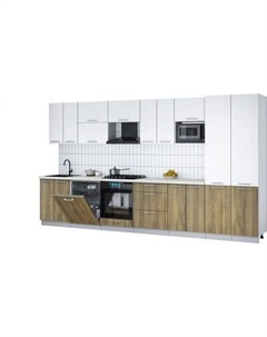 Кухонный гарнитур Интерлиния Мила Gloss 3.8-ПМ2