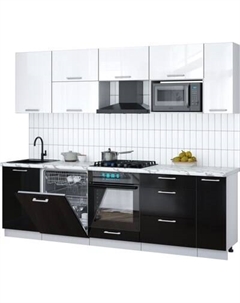 Кухонный гарнитур Интерлиния Мила Gloss 2.6-ПМ2