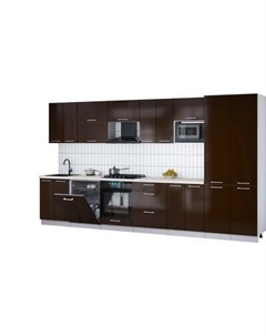 Кухонный гарнитур Интерлиния Мила Gloss 3.8-ПМ2