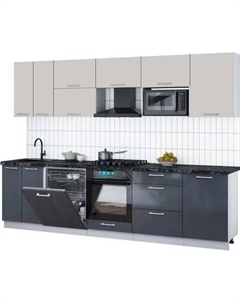 Кухонный гарнитур Интерлиния Мила Gloss 2.9-ПМ2