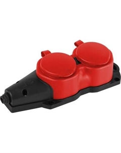 Колодка удлинителя ЭРА KX-2e-RED-IP44 / Б0068443 Эра