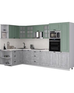 Кухонный гарнитур Интерлиния Мила Деко 1.68x3.2 LV