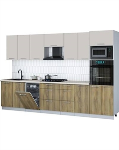 Кухонный гарнитур Интерлиния Мила Gloss 3.25-ПМ3