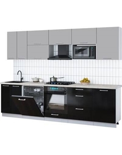 Кухонный гарнитур Интерлиния Мила Gloss 2.9-ПМ2