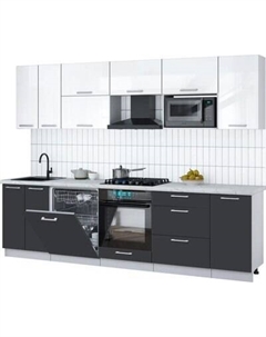 Кухонный гарнитур Интерлиния Мила Gloss 2.8-ПМ2