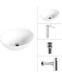 Умывальник со смесителем Lauter 21652 + Cascade 21СК0655C + сифон 21635CH + дон.клапан 21190CH