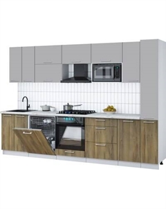 Кухонный гарнитур Интерлиния Мила Gloss 3.1-ПМ2