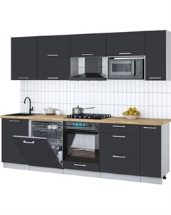 Кухонный гарнитур Интерлиния Мила Gloss 2.6-ПМ2