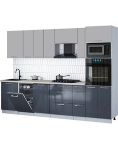 Кухонный гарнитур Интерлиния Мила Gloss 2.9-ПМ3