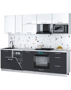 Кухонный гарнитур Интерлиния Мила Gloss 2.6-ПМ4