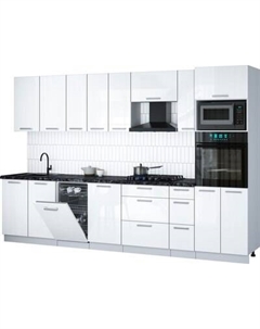 Кухонный гарнитур Интерлиния Мила Gloss 3.2-ПМ3