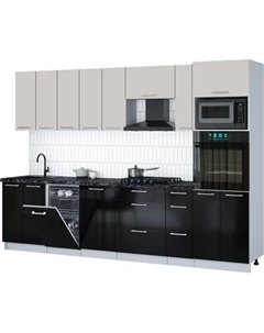 Кухонный гарнитур Интерлиния Мила Gloss 3.0-ПМ3