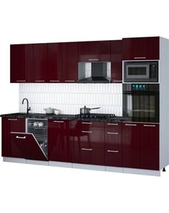 Кухонный гарнитур Интерлиния Мила Gloss 2.9-ПМ3