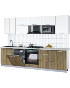 Кухонный гарнитур Интерлиния Мила Gloss 2.9-ПМ2