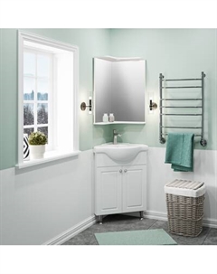 Тумба с умывальником Runo Классик 65 угловая + Классик 65