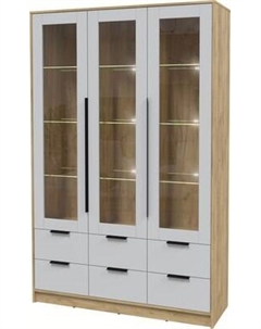 Шкаф с витриной Интерлиния Концепт КТ-ШВ3 с подсветкой