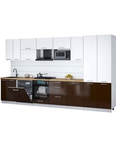 Кухонный гарнитур Интерлиния Мила Gloss 3.7-ПМ2