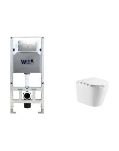 Унитаз подвесной с инсталляцией WeltWasser Amberg 506 ST + Salzbach 043 GL-WT + Amberg RD-MT CR Weltwasser