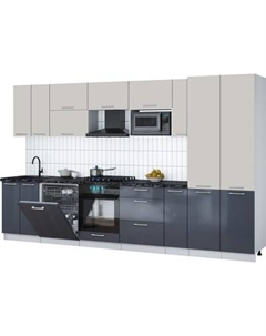 Кухонный гарнитур Интерлиния Мила Gloss 3.5-ПМ2