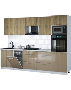 Кухонный гарнитур Интерлиния Мила Gloss 2.85-ПМ3