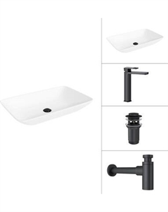 Умывальник со смесителем Lauter 21540 + Cascade 21СК0655BS + сифон 21635B + дон.клапан 21190B