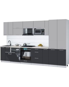 Кухонный гарнитур Интерлиния Мила Gloss 3.5-ПМ2