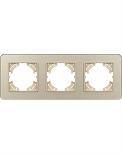 Рамка для выключателей и розеток Arlight FRM-OMALI-SFGS-3-GD / 049715