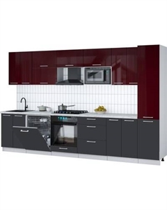 Кухонный гарнитур Интерлиния Мила Gloss 3.4-ПМ2