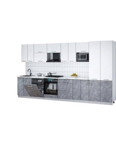 Кухонный гарнитур Интерлиния Мила Gloss 3.8-ПМ2