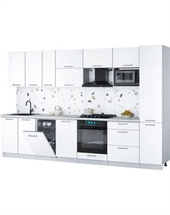 Кухонный гарнитур Интерлиния Мила Gloss 3.3-ПМ4