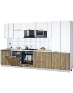 Кухонный гарнитур Интерлиния Мила Gloss 3.5-ПМ2