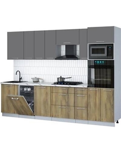 Кухонный гарнитур Интерлиния Мила Gloss 2.9-ПМ3