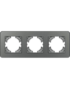 Рамка для выключателей и розеток Arlight FRM-OMALI-GS-3-GR / 049698