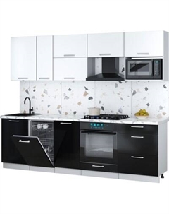 Кухонный гарнитур Интерлиния Мила Gloss 2.6-ПМ4