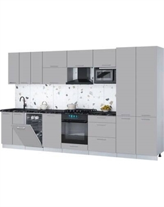 Кухонный гарнитур Интерлиния Мила Gloss 3.5-ПМ4