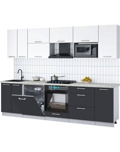 Кухонный гарнитур Интерлиния Мила Gloss 2.8-ПМ2