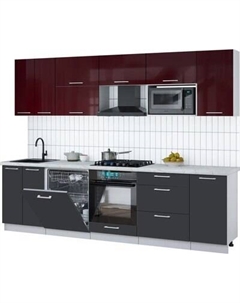 Кухонный гарнитур Интерлиния Мила Gloss 2.8-ПМ2