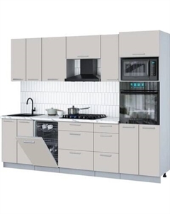 Кухонный гарнитур Интерлиния Мила Gloss 2.65-ПМ3